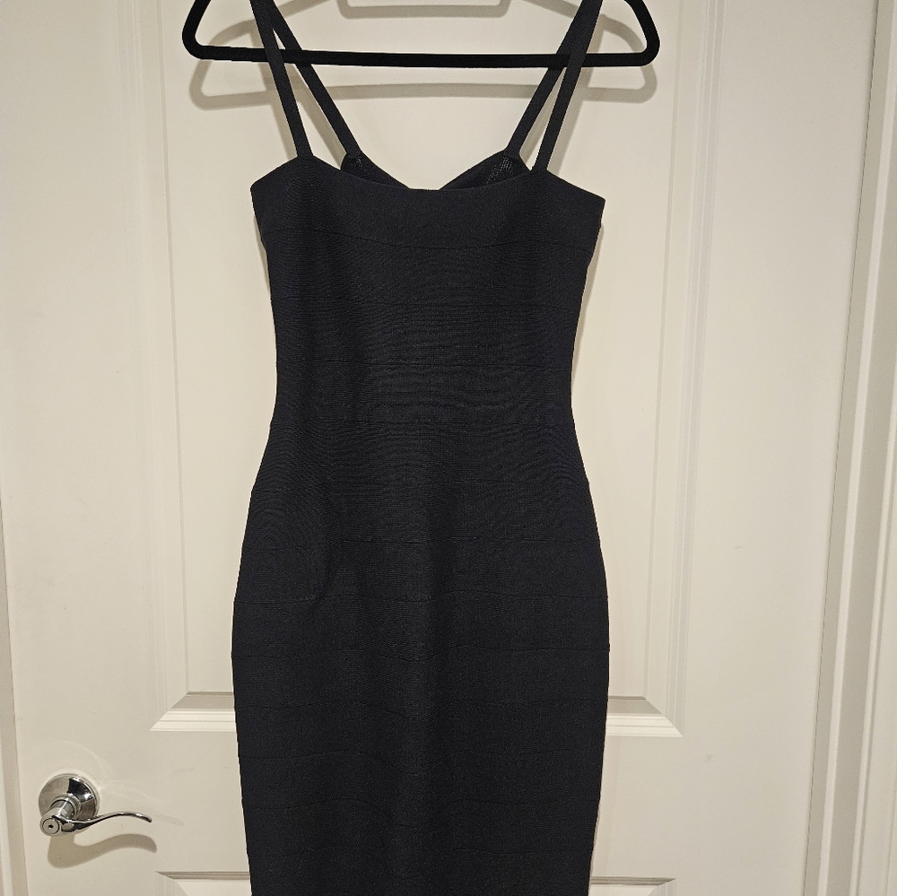 St John Navy Blue Knit Cocktail Dress. #00013 - Picture 8 of 9